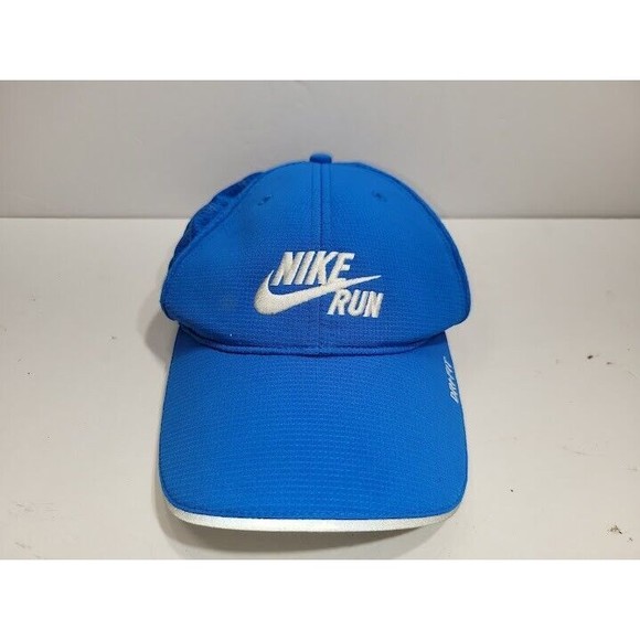 BLUE NIKE RUN RUNNING CAP. Adjustable - Picture 1 of 5